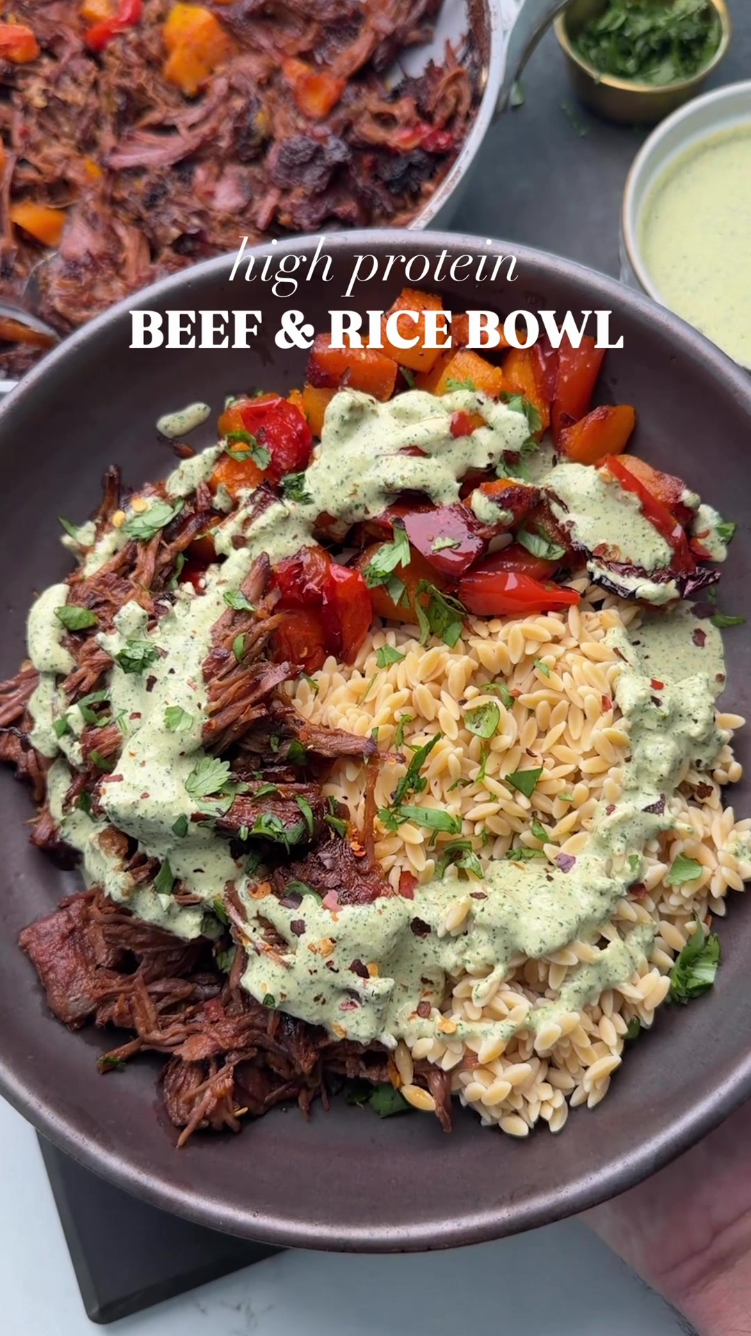 Mediterranean Shredded Beef Bowl