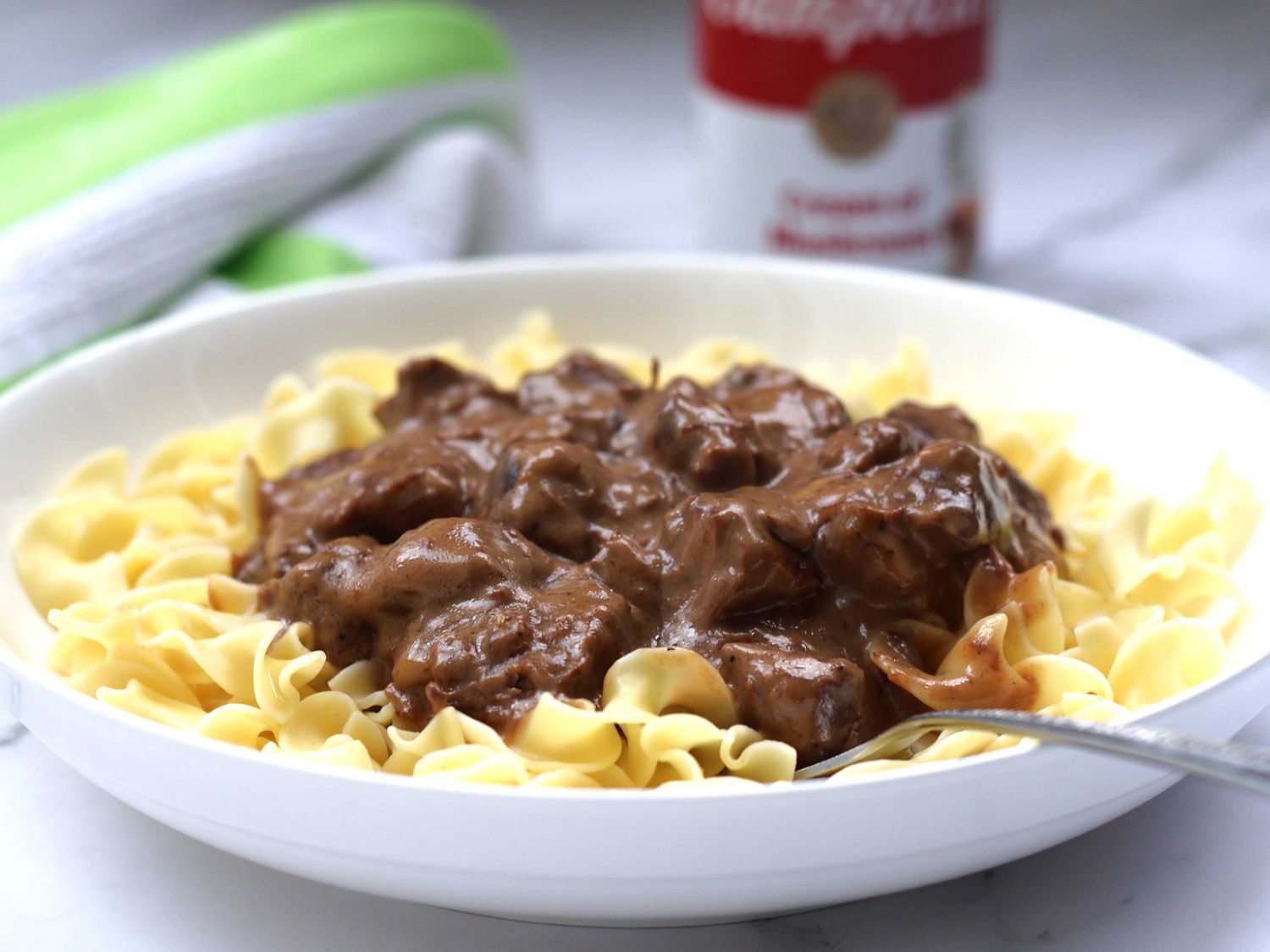 Creamy Beef Tips with Egg Noodles