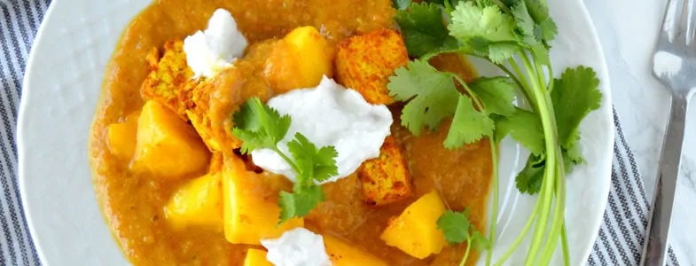 Curry de tofu et mangue
