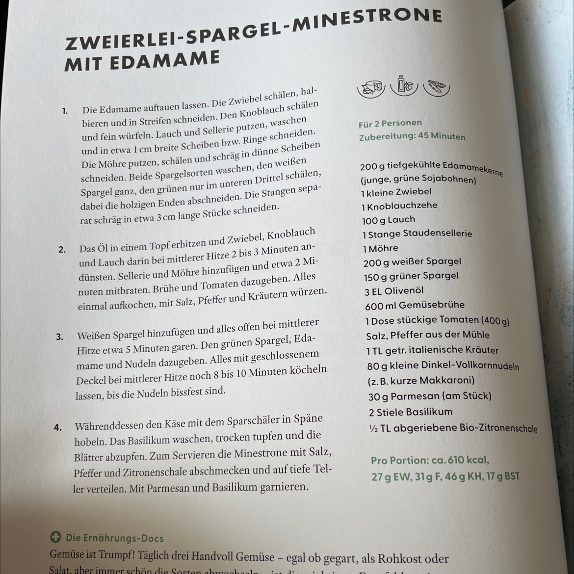 Zweierlei-Spargel-Minestrone mit Edamame