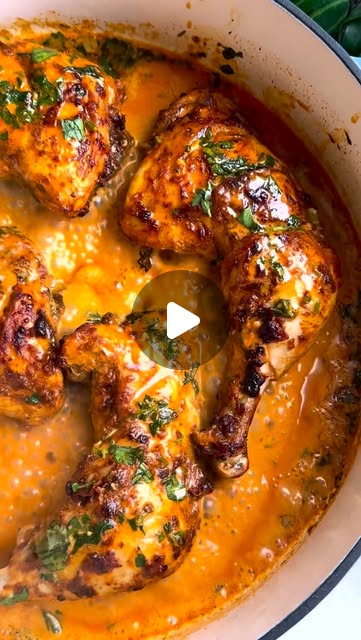 Spicy Chicken in Butter Cream Sauce over Basmati Rice