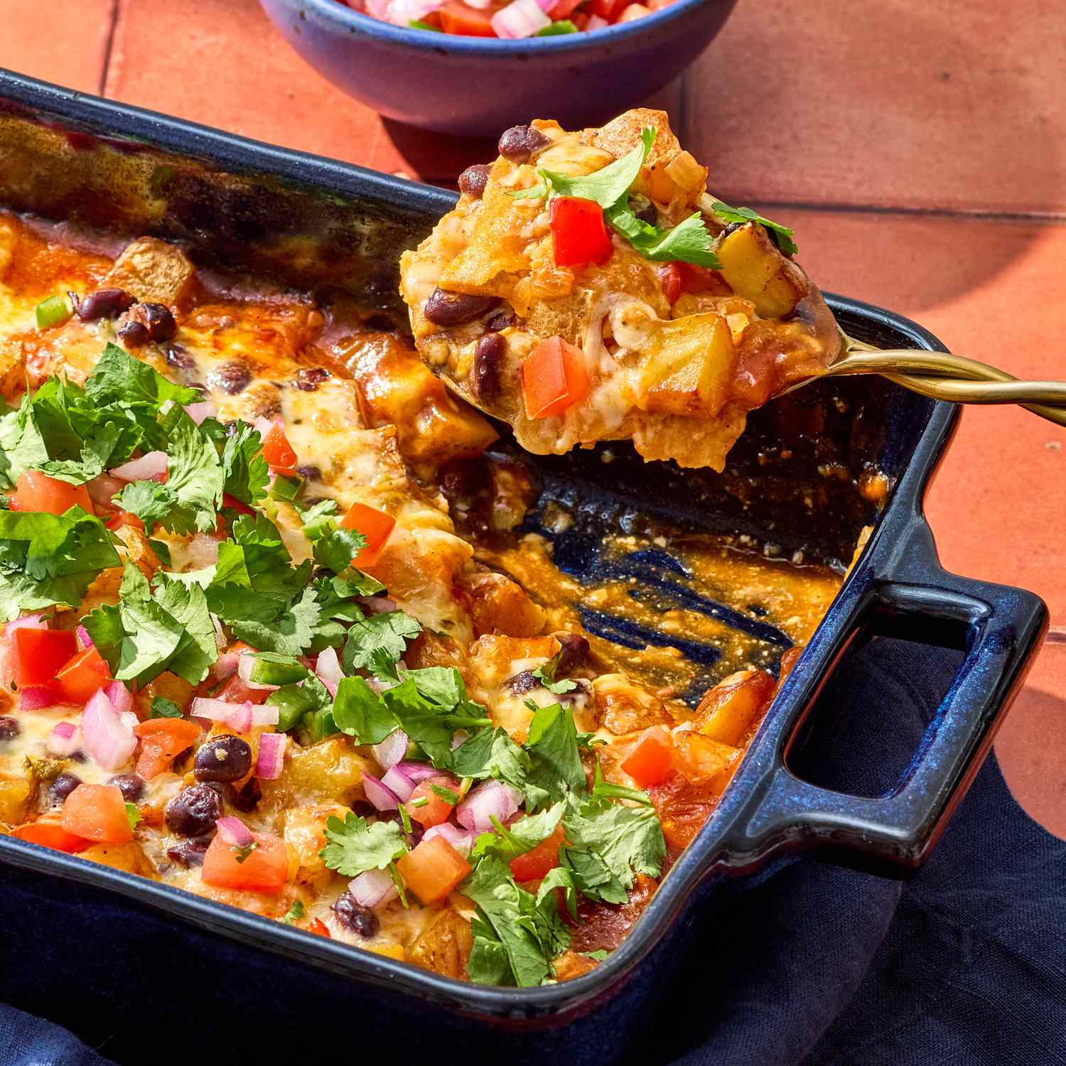 Black Bean-Potato Enchilada Casserole Is a High-Fiber Dinner You Need to Try