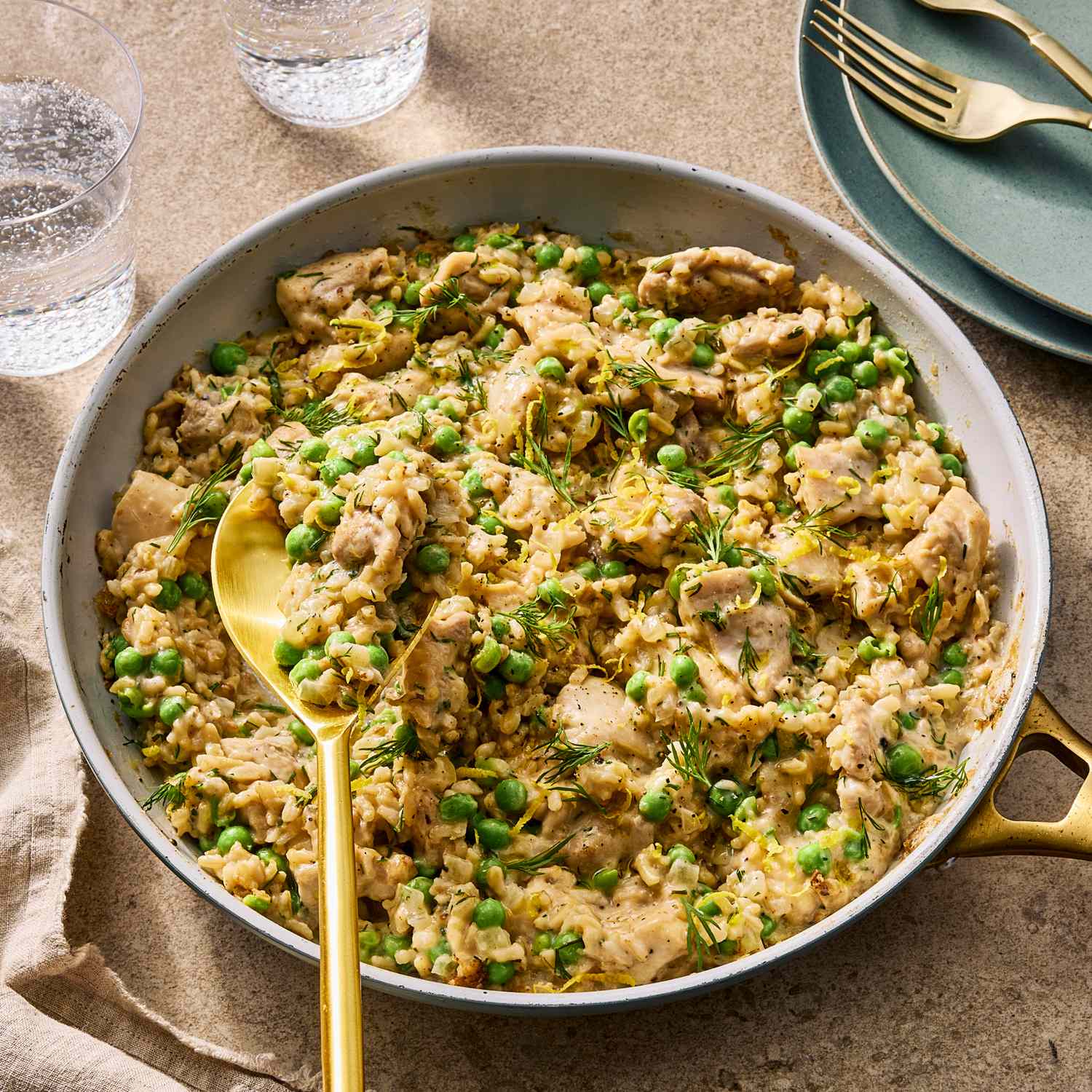 Creamy Lemon-Dill Chicken &amp; Rice Casserole